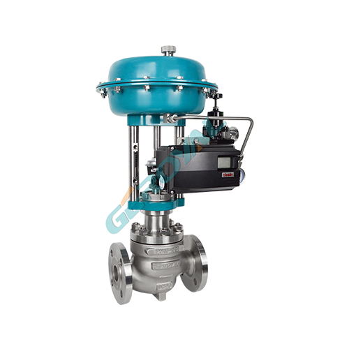 Top guided single-seat regulating valve